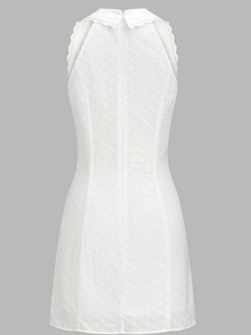 Commense Lace Lapel Sleeveless Mini Dress - Picture 3 of 3